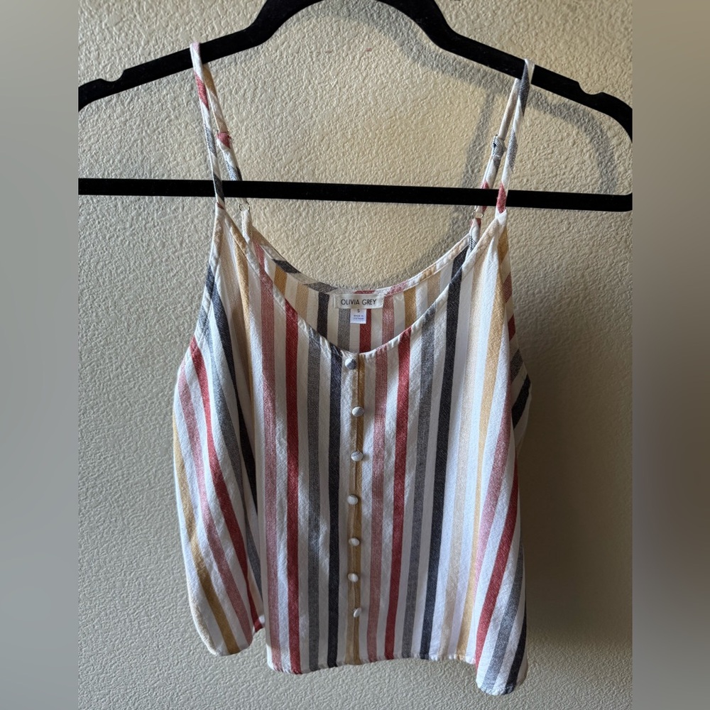 Striped Multicolor Women's Tank Top